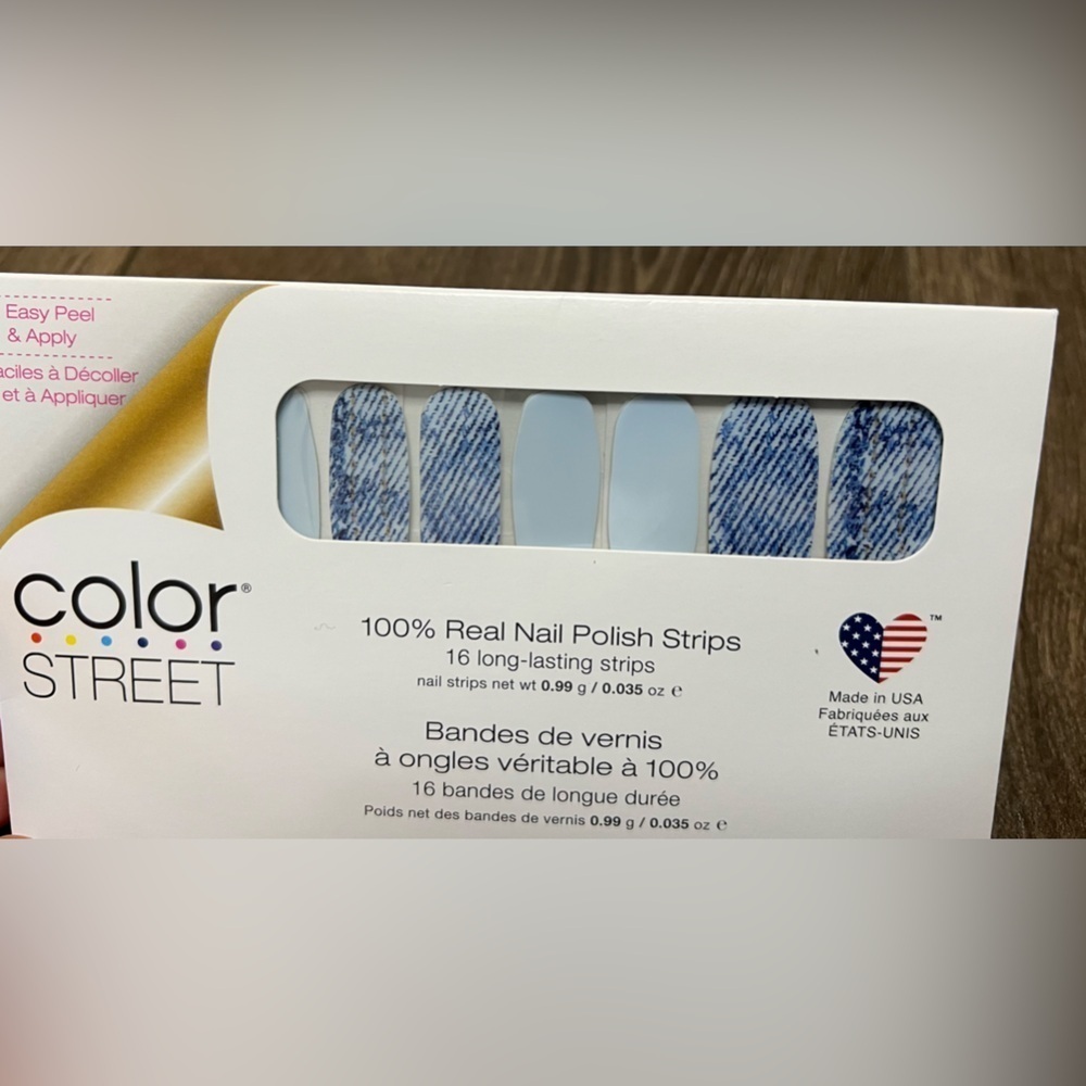 New Color Street Blue Jean Baby Nail Polish Strips - Picture 2 of 5